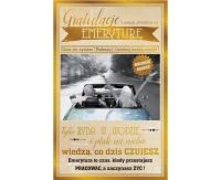 Retirement Card, Couple in a Car, 13x20,5 cm